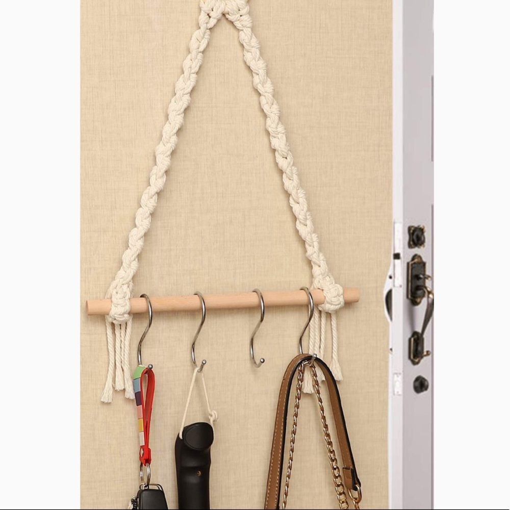❤️Macrame Towel Rack  bathroom /kitchen Stor…
